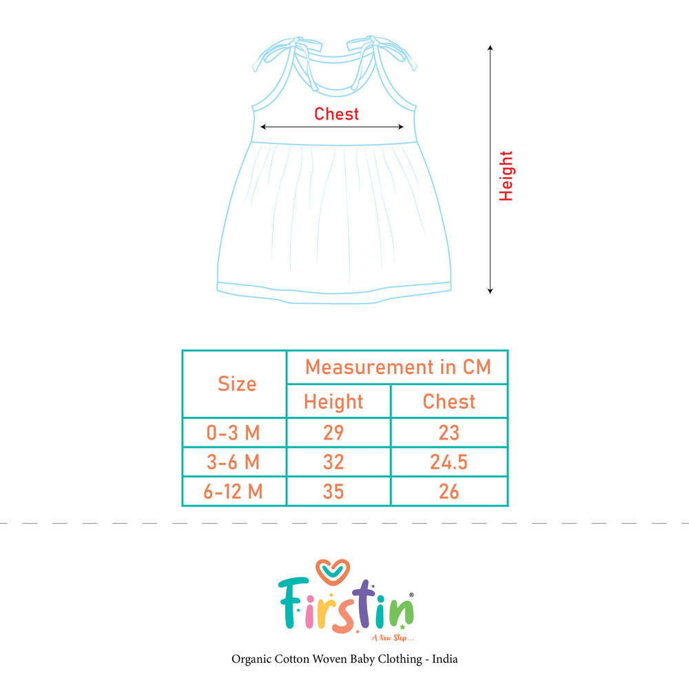 FIRSTIN Muslin Knotted Frock