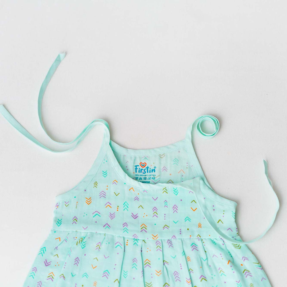 FIRSTIN Muslin Knotted Frock