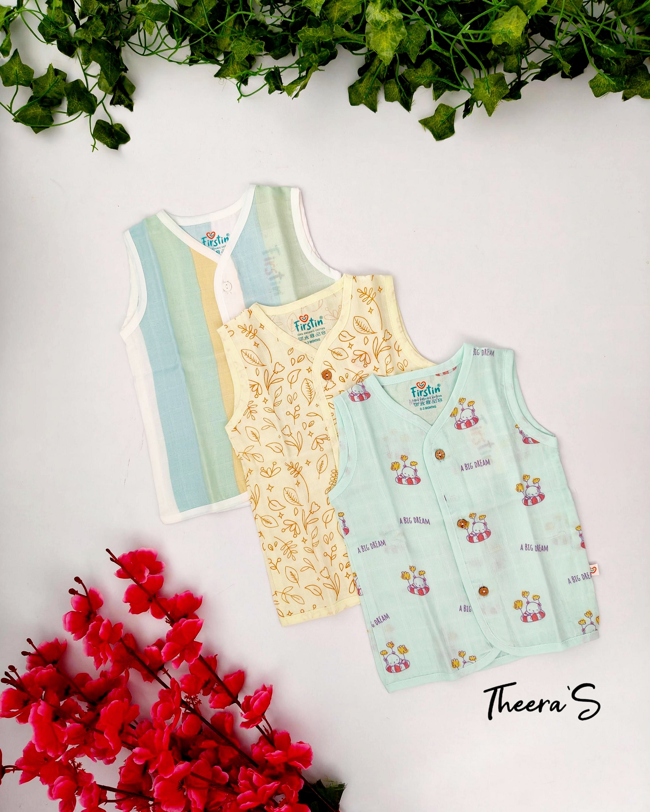 FIRSTIN JABLA SLEEVELESS - Button Type