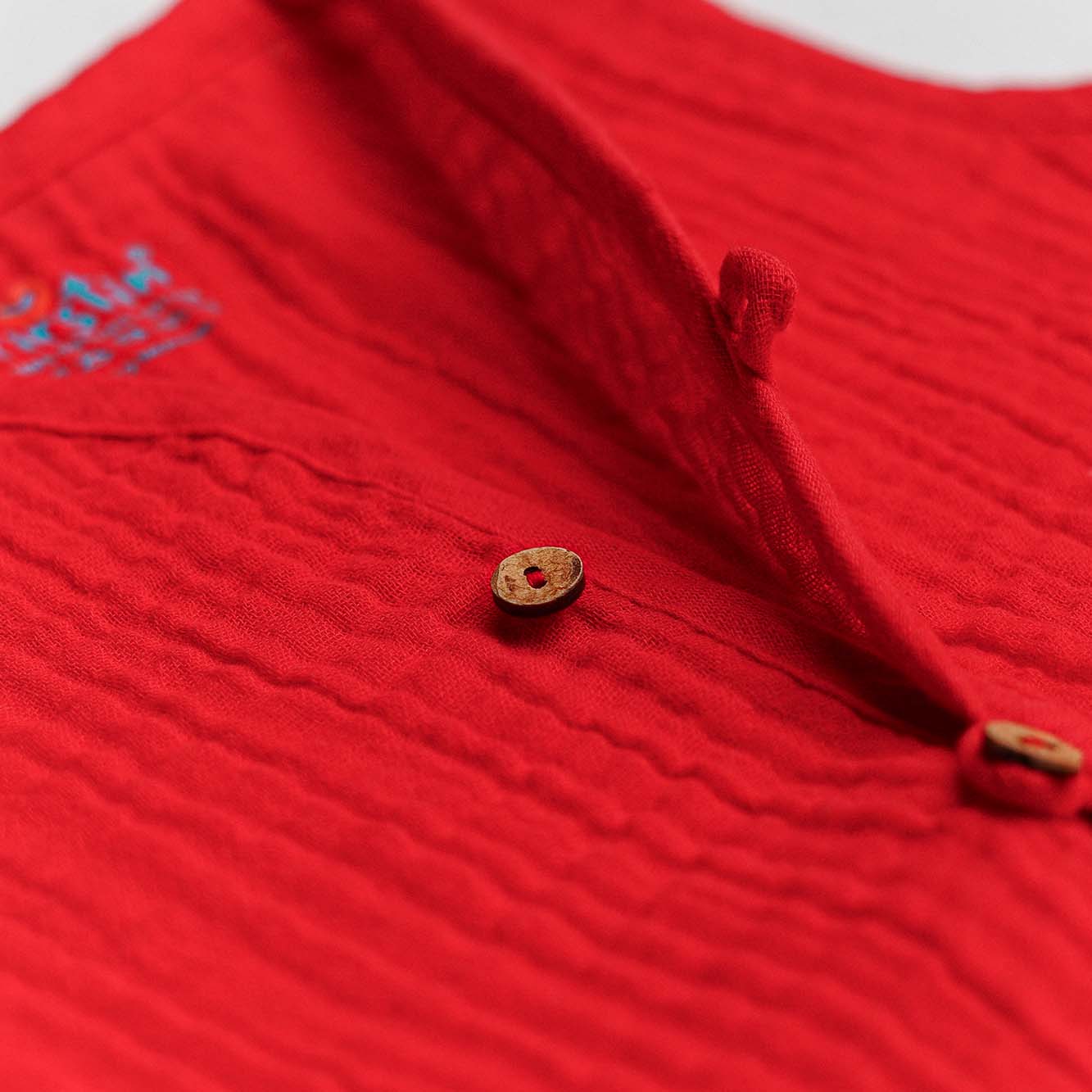 FIRSTIN CRINKLED MUSLIN LOOPS JABLA SHORTS SET (0-24 Months) Sleeveless