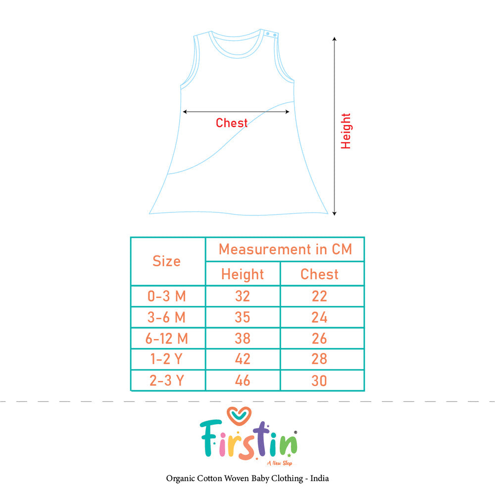 FIRSTIN Muslin Duo Frock - Salsa Rose