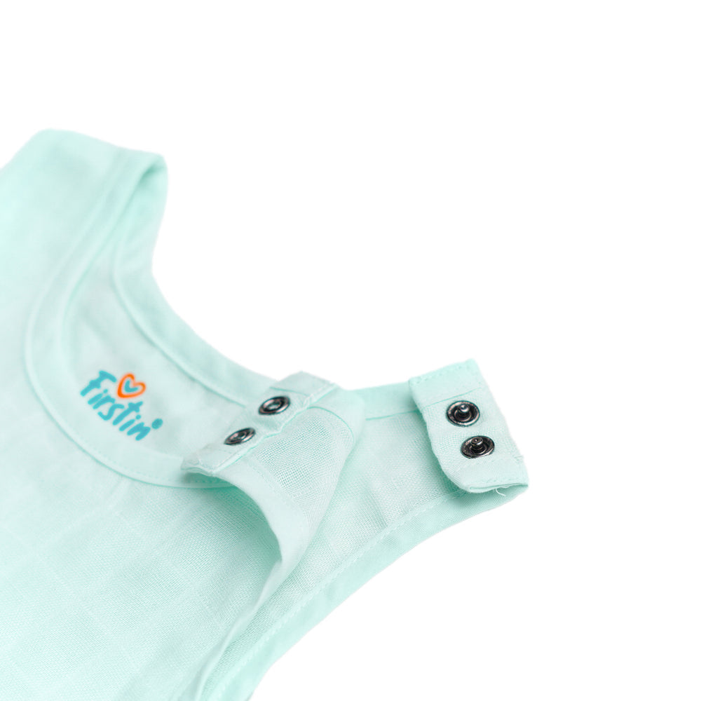 FIRSTIN Muslin Duo Frock - Salsa Rose