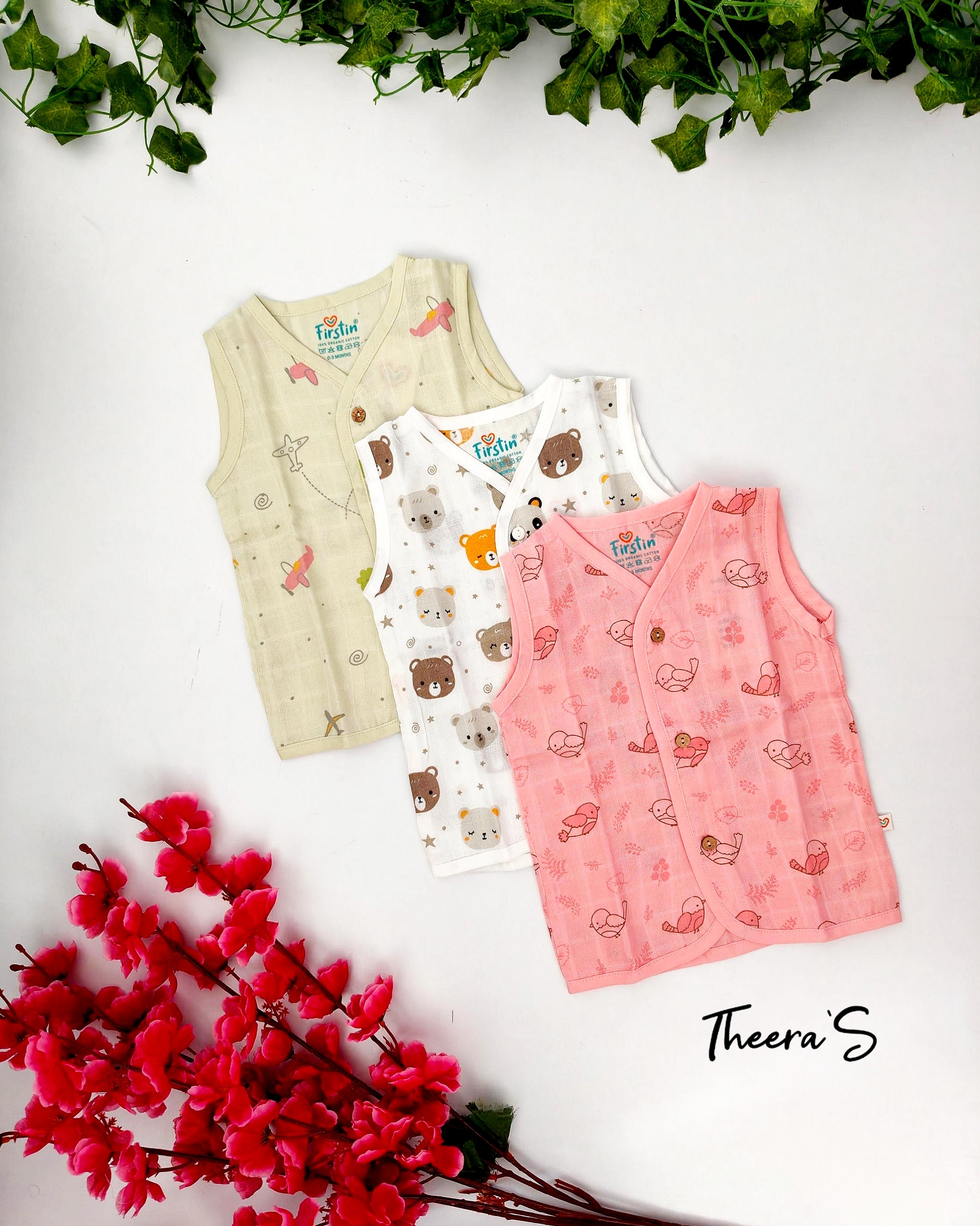 FIRSTIN JABLA SLEEVELESS - Button Type
