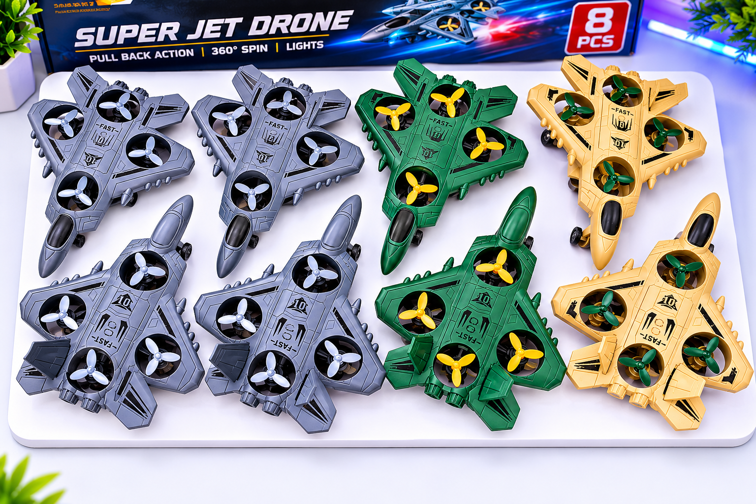 Spin Fighter Aircraft Toy for Kids Set of 1