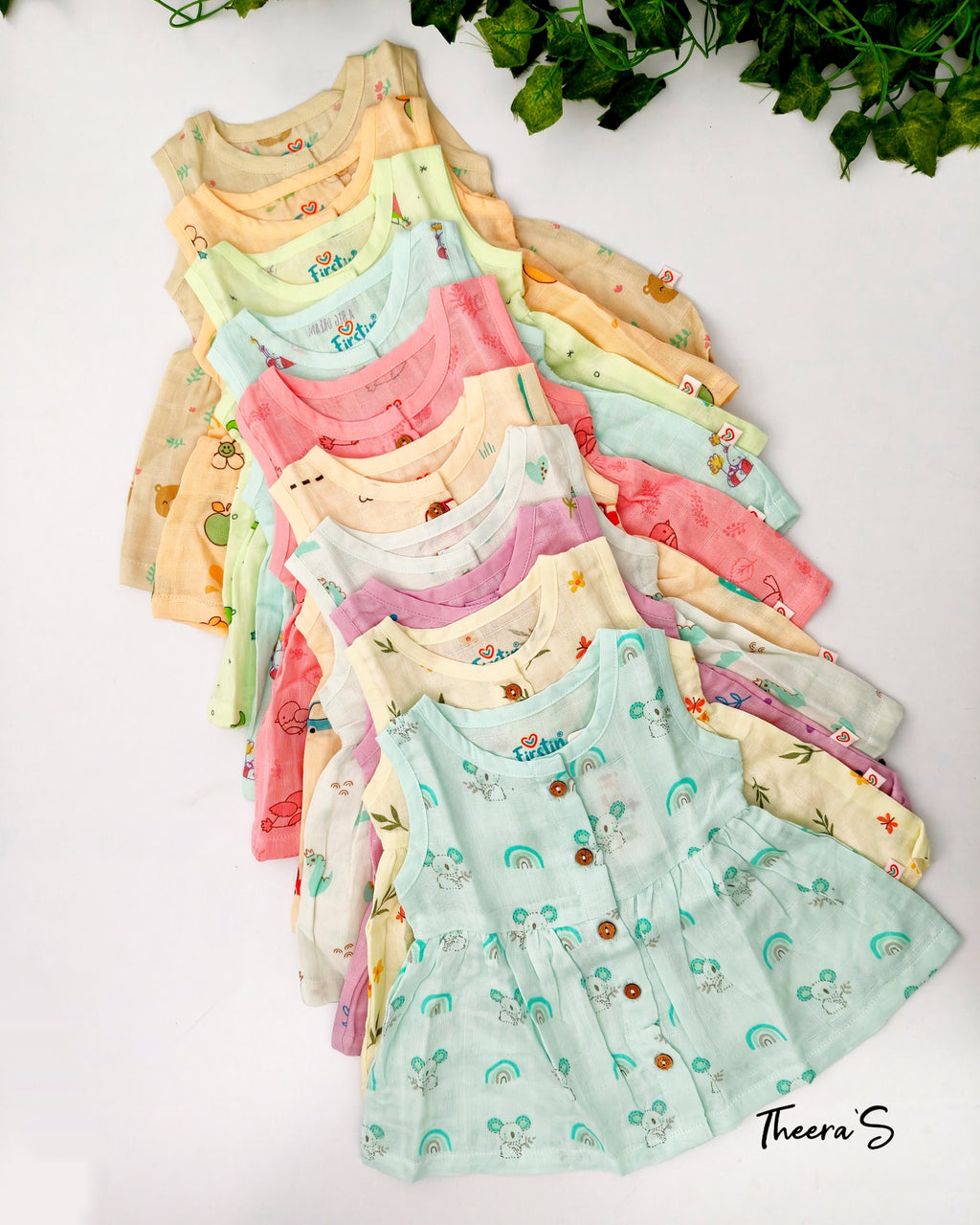 FIRSTIN FRONT BUTTON FROCK (0-3 Years)