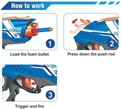 blaze storm soft bullet gun with high quality Guns & Darts  (Blue)