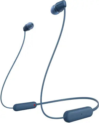 SONY WI-C100 with 25 Hours Battery Life Bluetooth  (Blue, In the Ear)